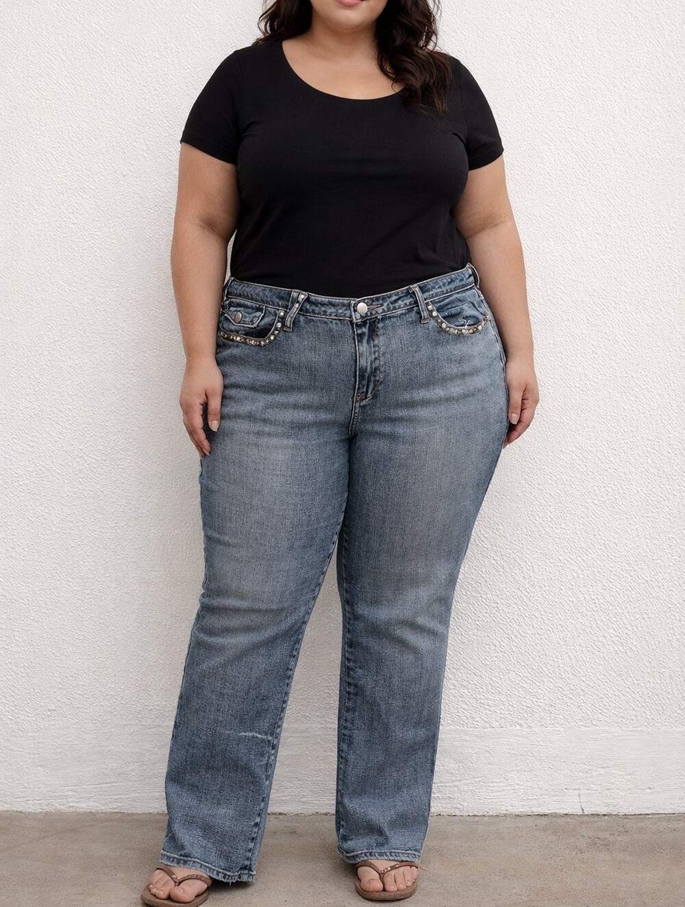 Venezia Straight Leg Jeans in Light Blue Wash